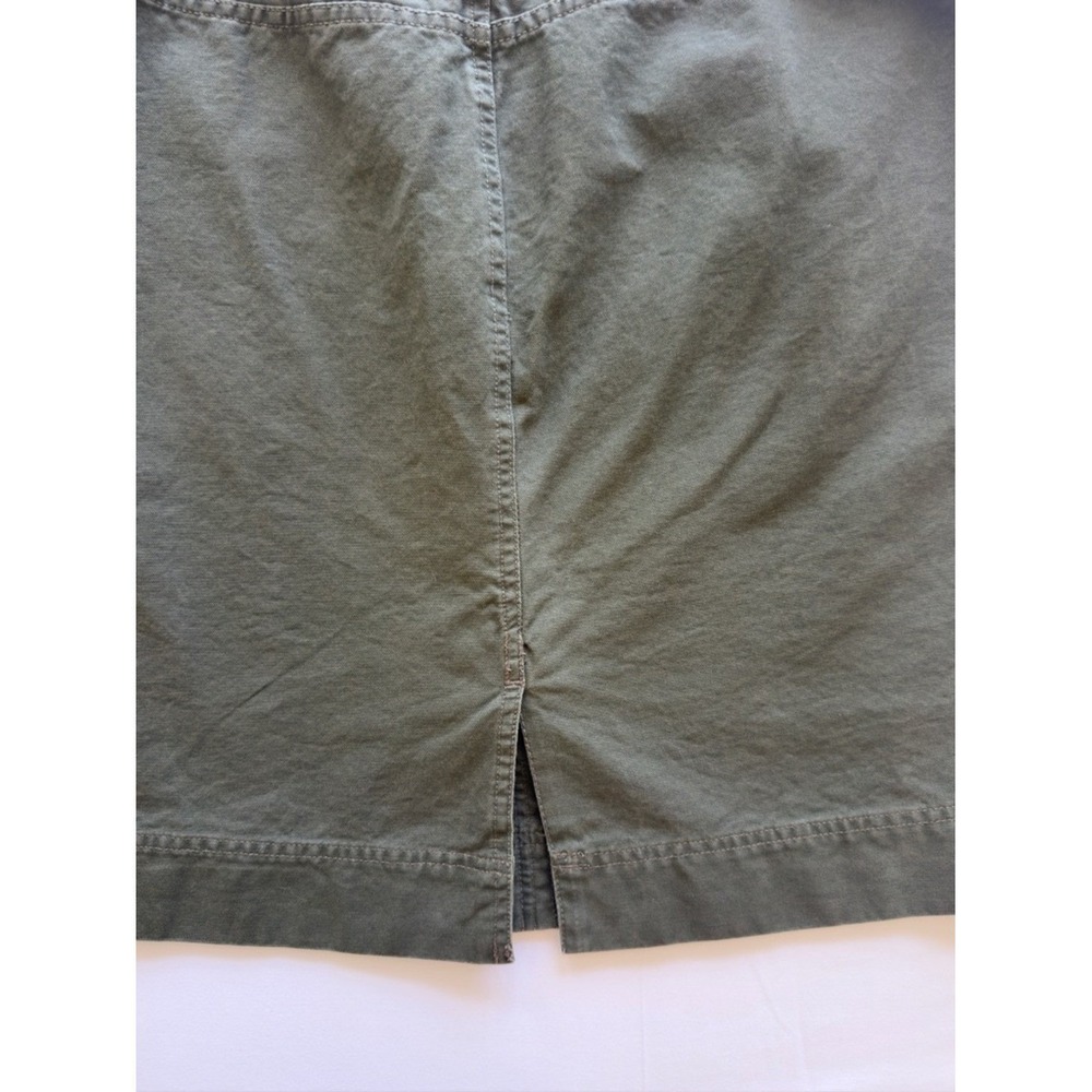 Lauren Ralph Lauren Women's Olive Green Button Front Cotton Mini Skirt Size 10 - Picture 9 of 11